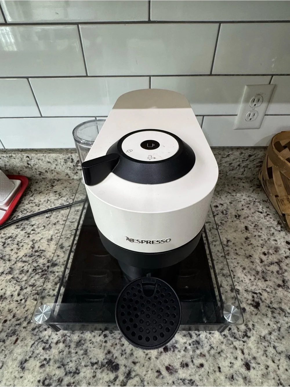 Nespresso Compact Pod Espresso Maker in White & Black